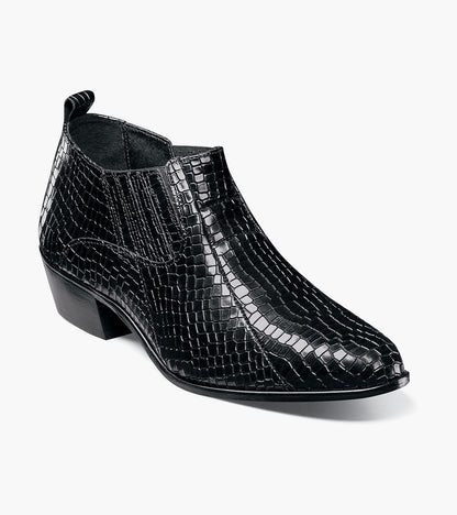 Stacy Adams SANDOVAL Cuban Heeled Boot Black by Stacy Adams Shoes
