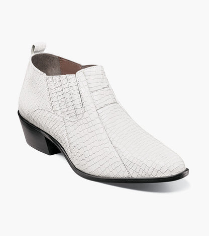 Stacy Adams SANDOVAL Cuban Heeled Boot White by Stacy Adams Shoes
