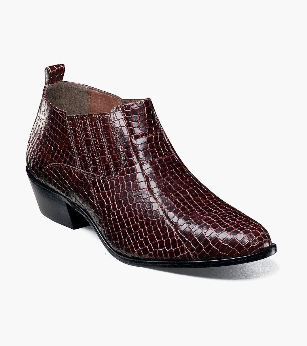 Stacy Adams SANDOVAL Cuban Heeled Boot Burgundy by Stacy Adams Shoes