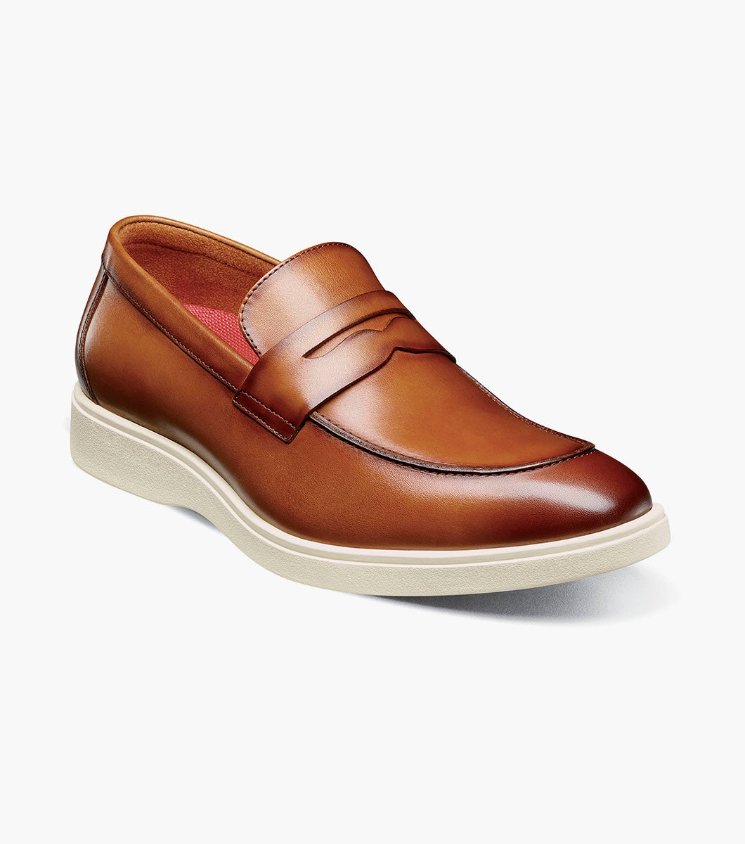 Stacy Adams SPENCER Moc Toe Penny Slip On Tan by Stacy Adams Shoes