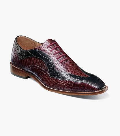 Stacy Adams TALLERO V-Tip Oxford Burgundy Multi by Stacy Adams Shoes