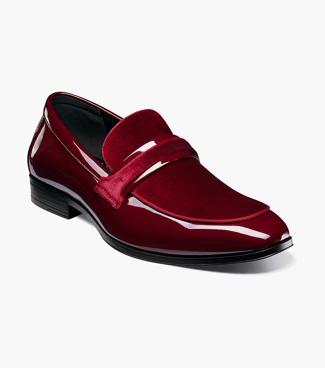 Stacy Adams SPRATLEY Moc Toe Saddle Slip On Burgundy by Stacy Adams Shoes