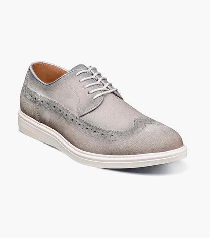 Stacy Adams TRUDELL Wingtip Lace Up Light Gray by Stacy Adams Shoes