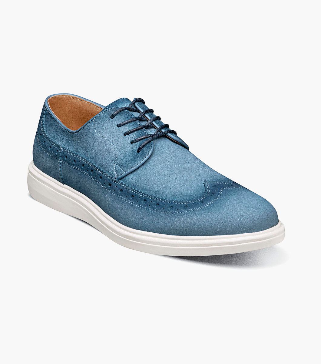 Stacy Adams TRUDELL Wingtip Lace Up Light Blue by Stacy Adams Shoes