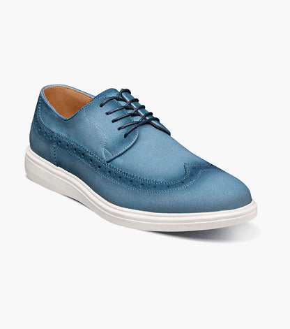Stacy Adams TRUDELL Wingtip Lace Up Light Blue by Stacy Adams Shoes