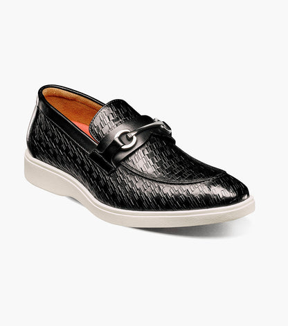 Stacy Adams SALYER Moc Toe Bit Slip On Black by Stacy Adams Shoes