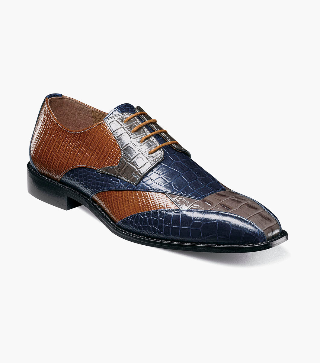 Stacy Adams TRISTANO Modified Bike Toe Oxford Gray Multi by Stacy Adams Shoes