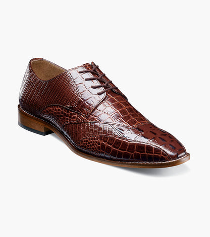 Stacy Adams TRISTANO Modified Bike Toe Oxford Cognac by Stacy Adams Shoes