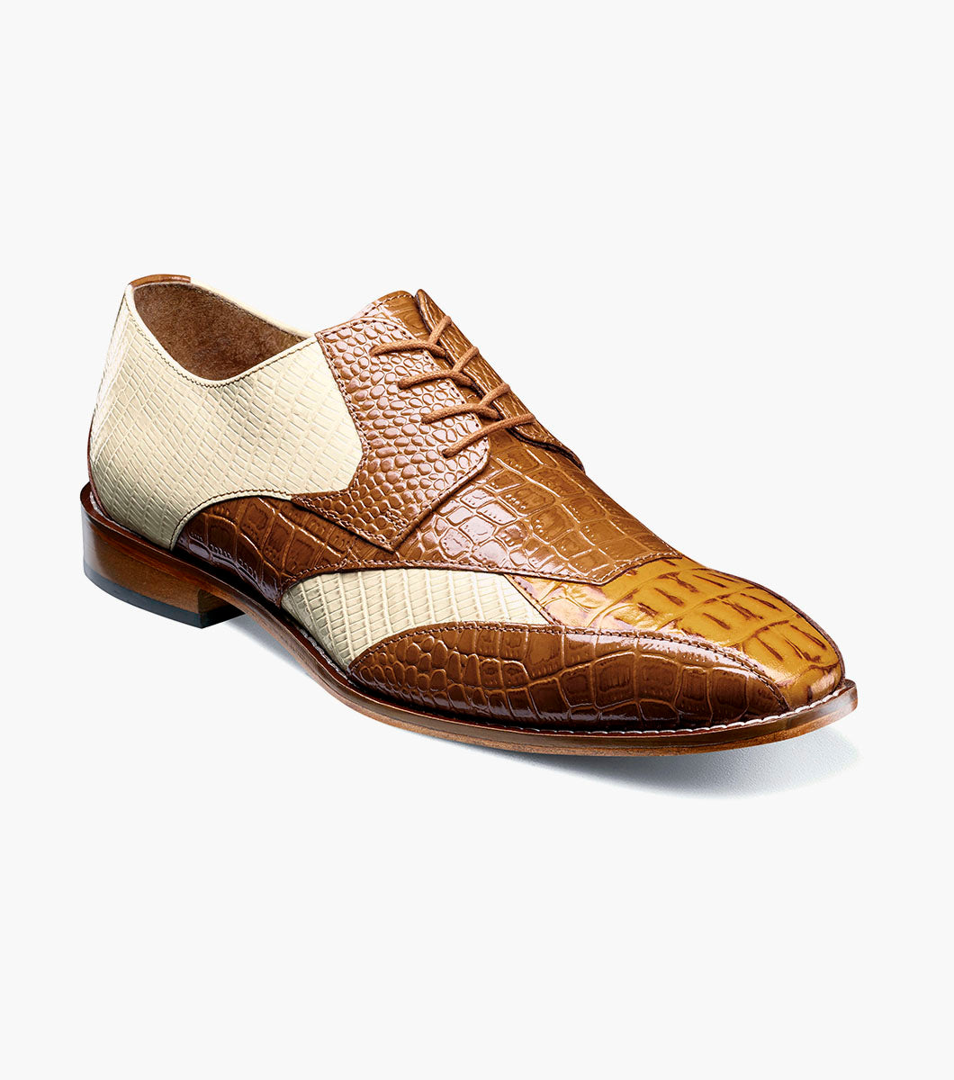 Stacy Adams TRISTANO Modified Bike Toe Oxford Tan Multi by Stacy Adams Shoes