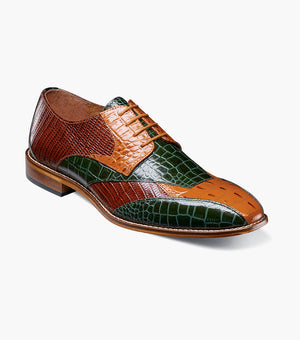 Stacy Adams TRISTANO Modified Bike Toe Oxford Green Multi by Stacy Adams Shoes
