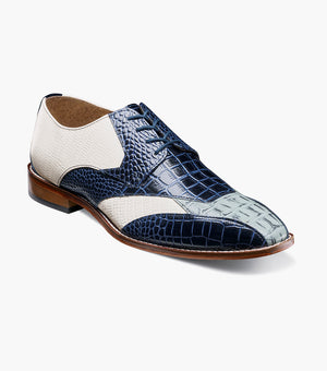 Stacy Adams TRISTANO Modified Bike Toe Oxford Dark Blue Multi by Stacy Adams Shoes