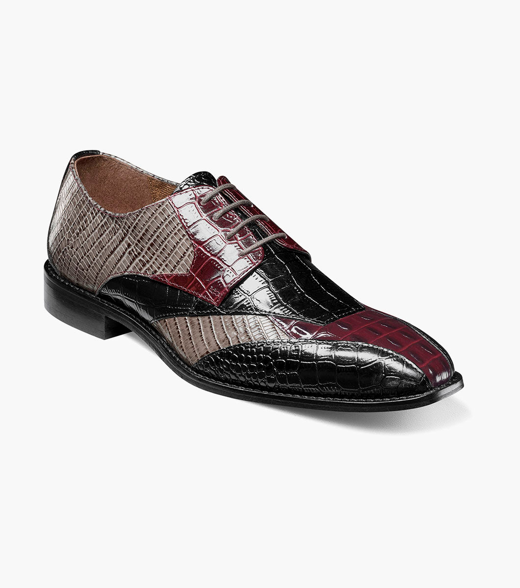 Stacy Adams TRISTANO Modified Bike Toe Oxford Burgundy Multi by Stacy Adams Shoes
