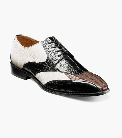 Stacy Adams TRISTANO Modified Bike Toe Oxford Black/Grey by Stacy Adams Shoes