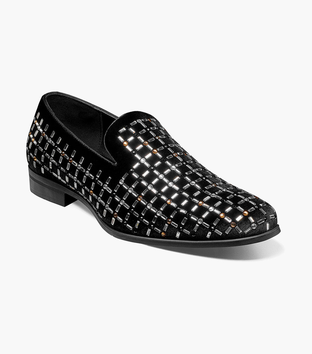 Stacy Adams STALLFORD Rhinestone Slip On Black Multi by Stacy Adams Shoes