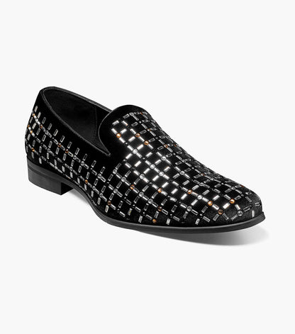 Stacy Adams STALLFORD Rhinestone Slip On Black Multi by Stacy Adams Shoes