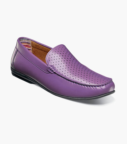 Stacy Adams CONROY Moc Toe Perf Slip On Purple by Stacy Adams Shoes