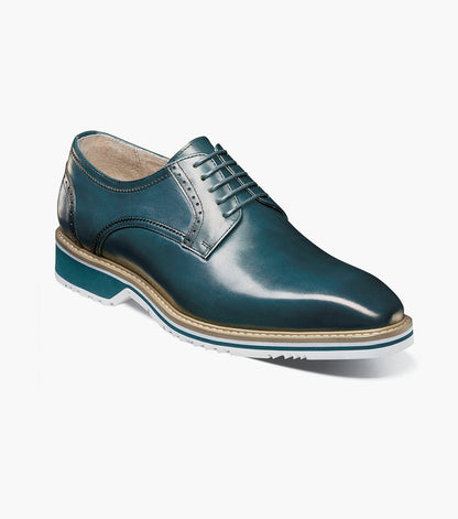 Stacy Adams BARRINGER Plain Toe Oxford Teal by Stacy Adams Shoes