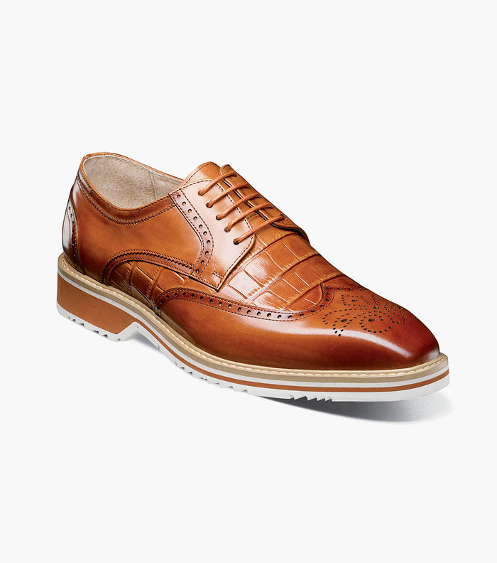 Stacy Adams BEAUMONT Wingtip Oxford Tan by Stacy Adams Shoes