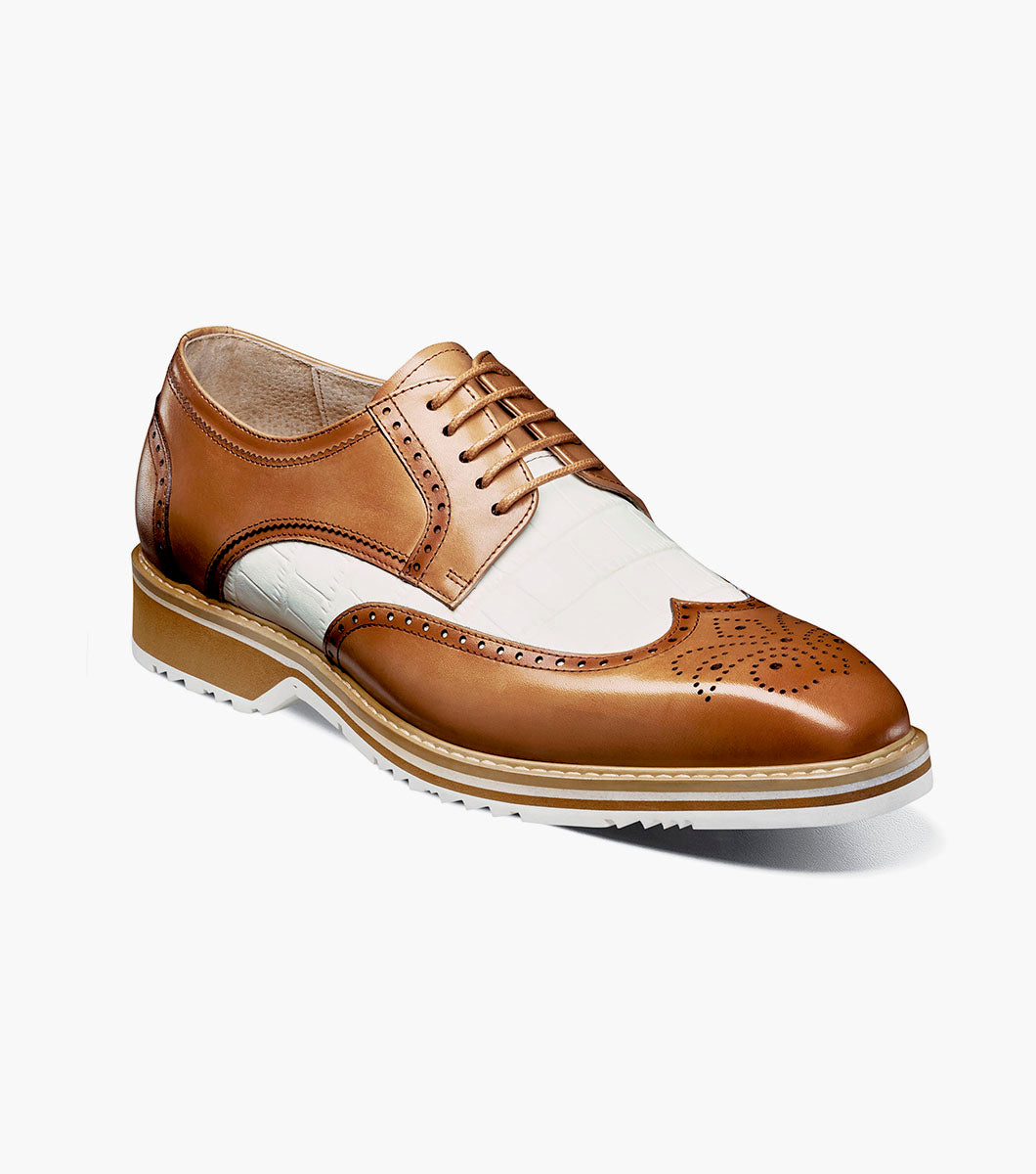 Stacy Adams BEAUMONT Wingtip Oxford Natural Multi by Stacy Adams Shoes
