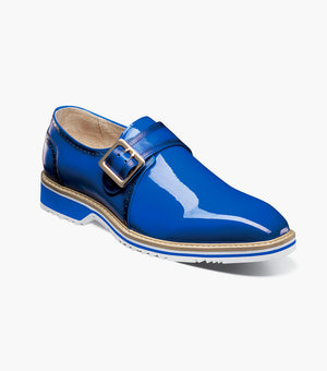 Stacy Adams BARTRAM Plain Toe Monk Strap Blue by Stacy Adams Shoes
