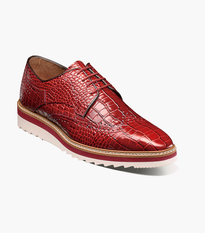 Stacy Adams ALARIO Wingtip Oxford Red by Stacy Adams Shoes