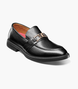 Stacy Adams TODRIDGE Moc Toe Bit Slip On Black Tumbled by Stacy Adams Shoes