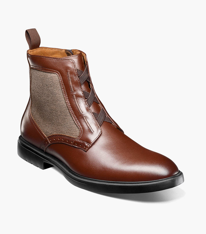 Stacy Adams Thompson Plain Toe Elastic Lace Boot by Stacy Adams Shoes