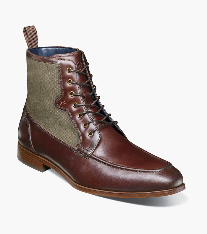 Stacy Adams BRUMLEY Moc Toe Lace Up Boot Brown Multi by Stacy Adams Shoes