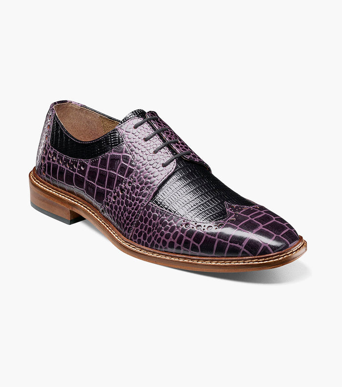 Stacy Adams TRAVATO Wingtip Oxford Purple Multi by Stacy Adams Shoes