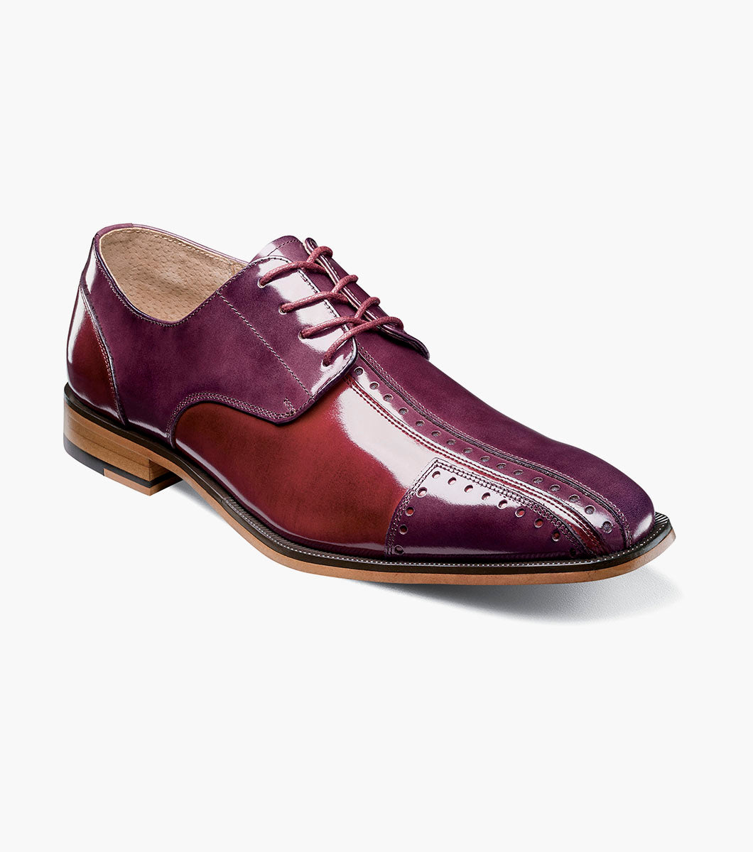 Stacy Adams PALMENTO Modified Cap Toe Oxford Burgundy Multi by Stacy Adams Shoes