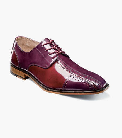 Stacy Adams PALMENTO Modified Cap Toe Oxford Burgundy Multi by Stacy Adams Shoes