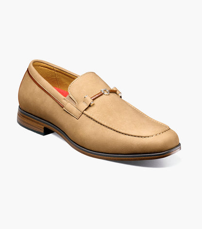 Stacy Adams RICHARDSON Moc Toe Bit Slip On Khaki by Stacy Adams Shoes