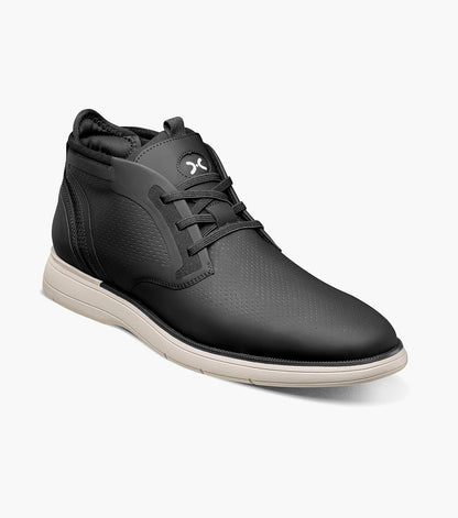 Stacy Adams EASTMONT Plain Toe Elastic Lace Chukka Boot Black by Stacy Adams Shoes