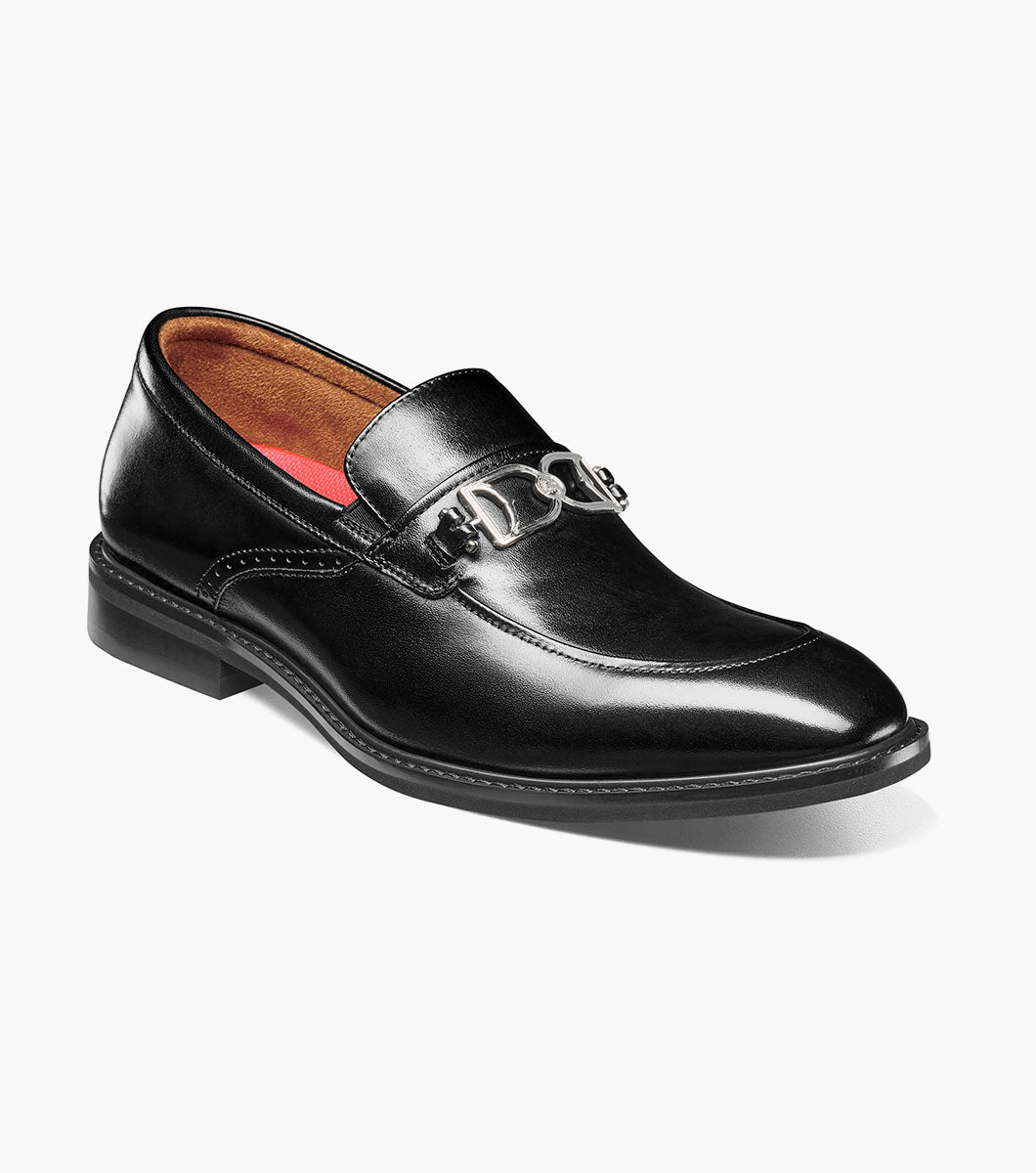 Stacy Adams BOYD Moc Toe Bit Slip On Black by Stacy Adams Shoes