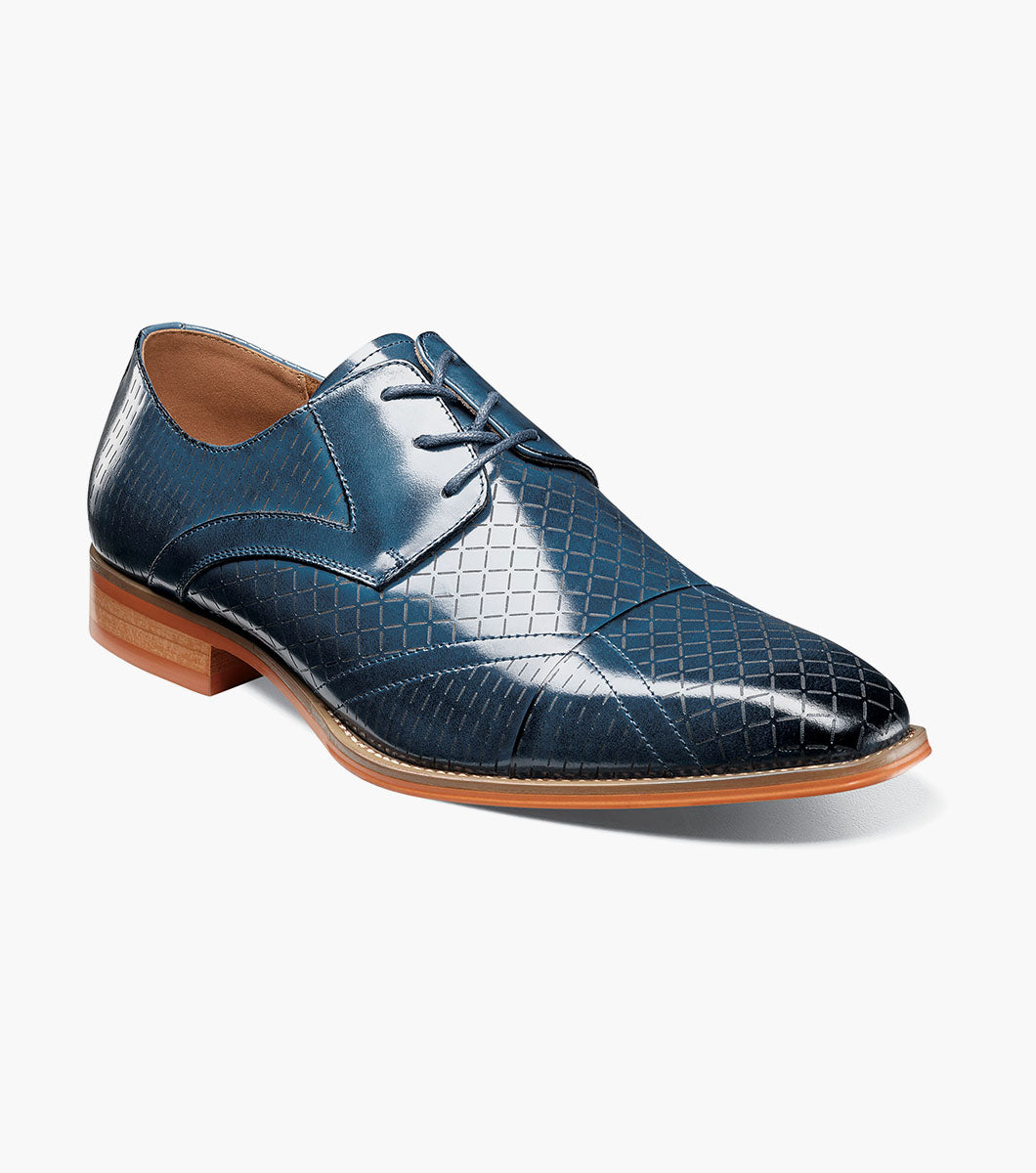 Stacy Adams HOBSON Cap Toe Oxford Blue by Stacy Adams Shoes