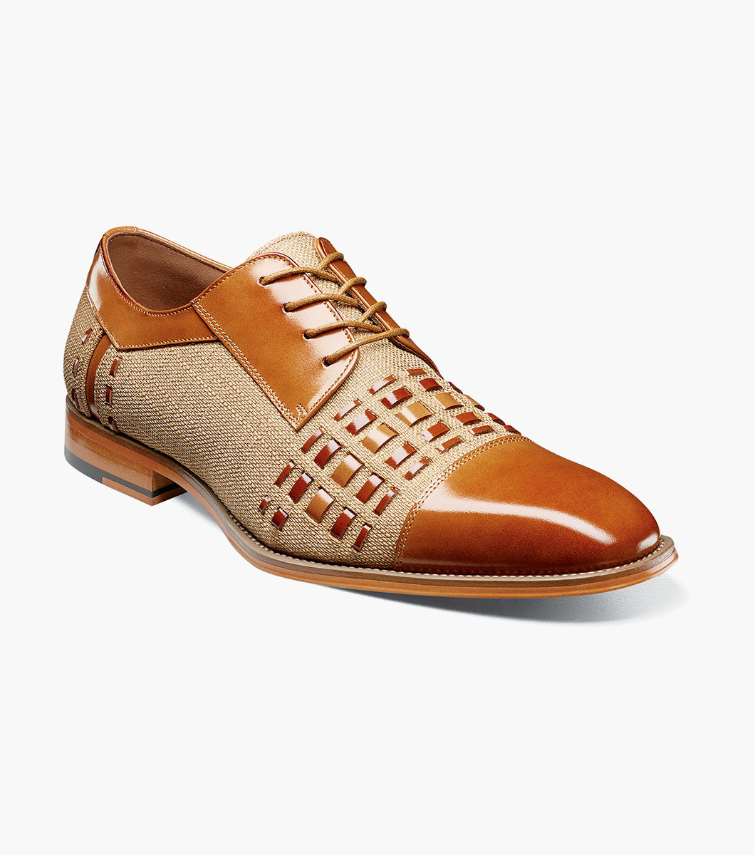Stacy Adams HALSTEAD Cap Toe Oxford Tan Multi by Stacy Adams Shoes