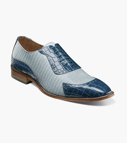 Stacy Adams TARANGO Modified Cap Toe Oxford Dark Blue Multi by Stacy Adams Shoes