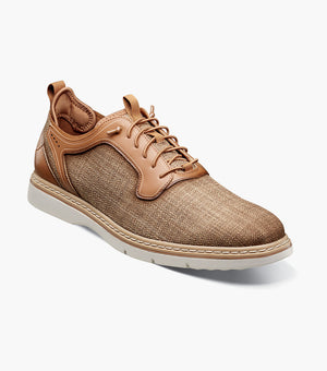 Stacy Adams SEBERT Plain Toe Elastic Lace Up Tan by Stacy Adams Shoes