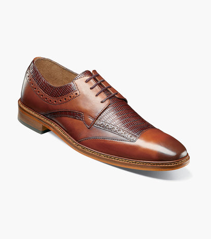 Stacy Adams GAMBETTA Modified Cap Toe Oxford Cognac by Stacy Adams Shoes