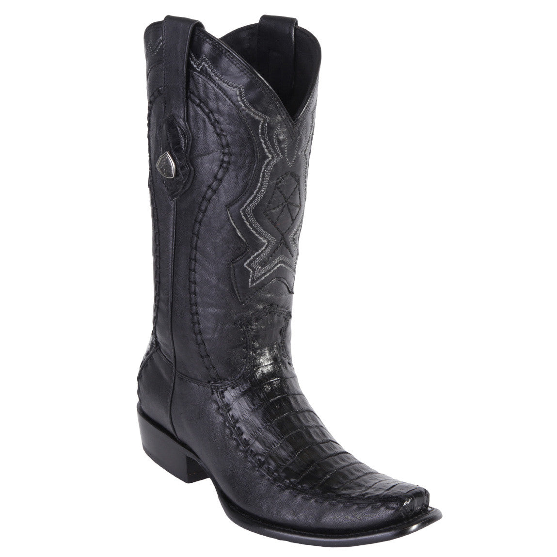Western Boots Caiman Belly Semi Square Toe