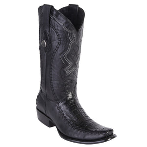 Western Boots Caiman Belly Semi Square Toe