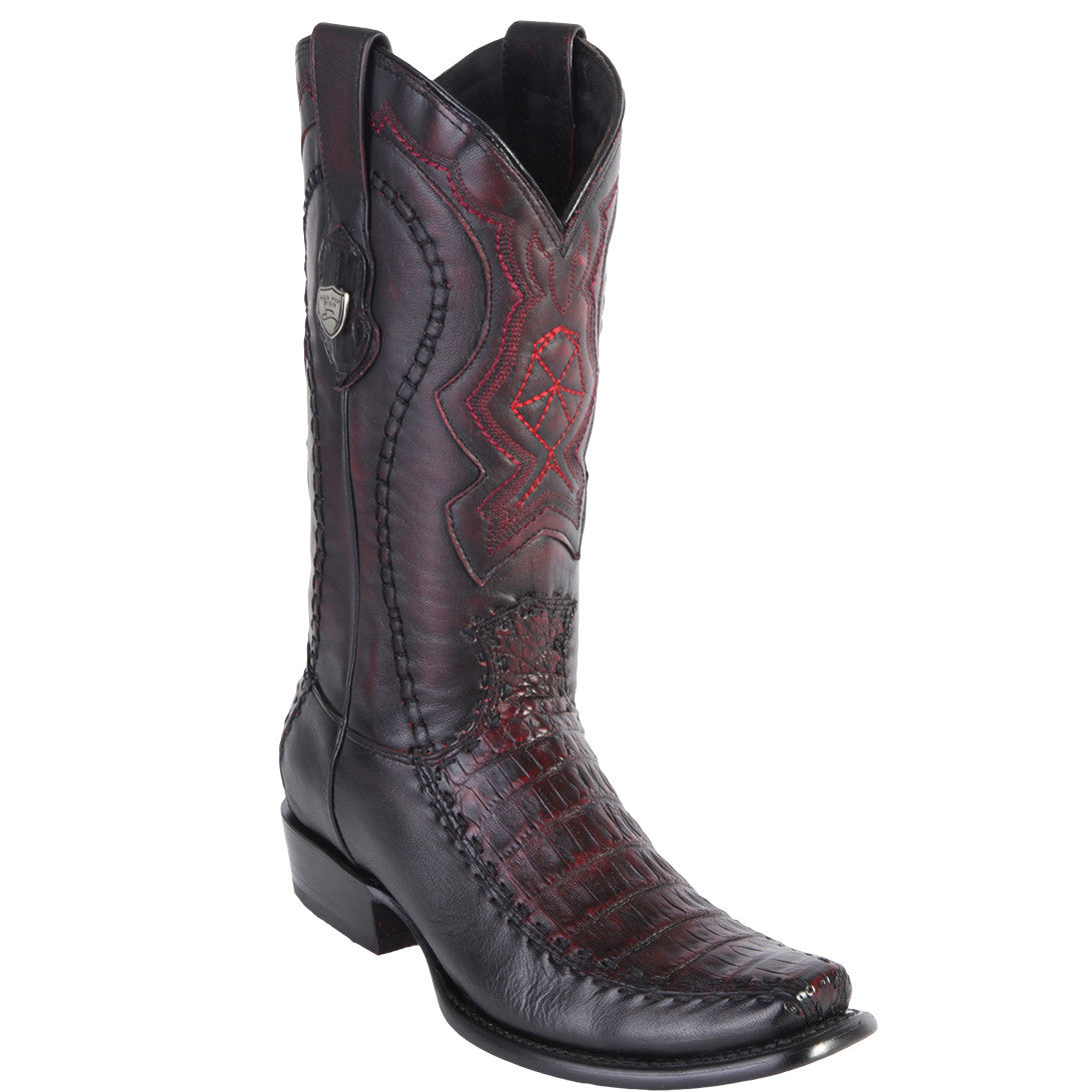Western Boots Caiman Belly Semi Square Toe
