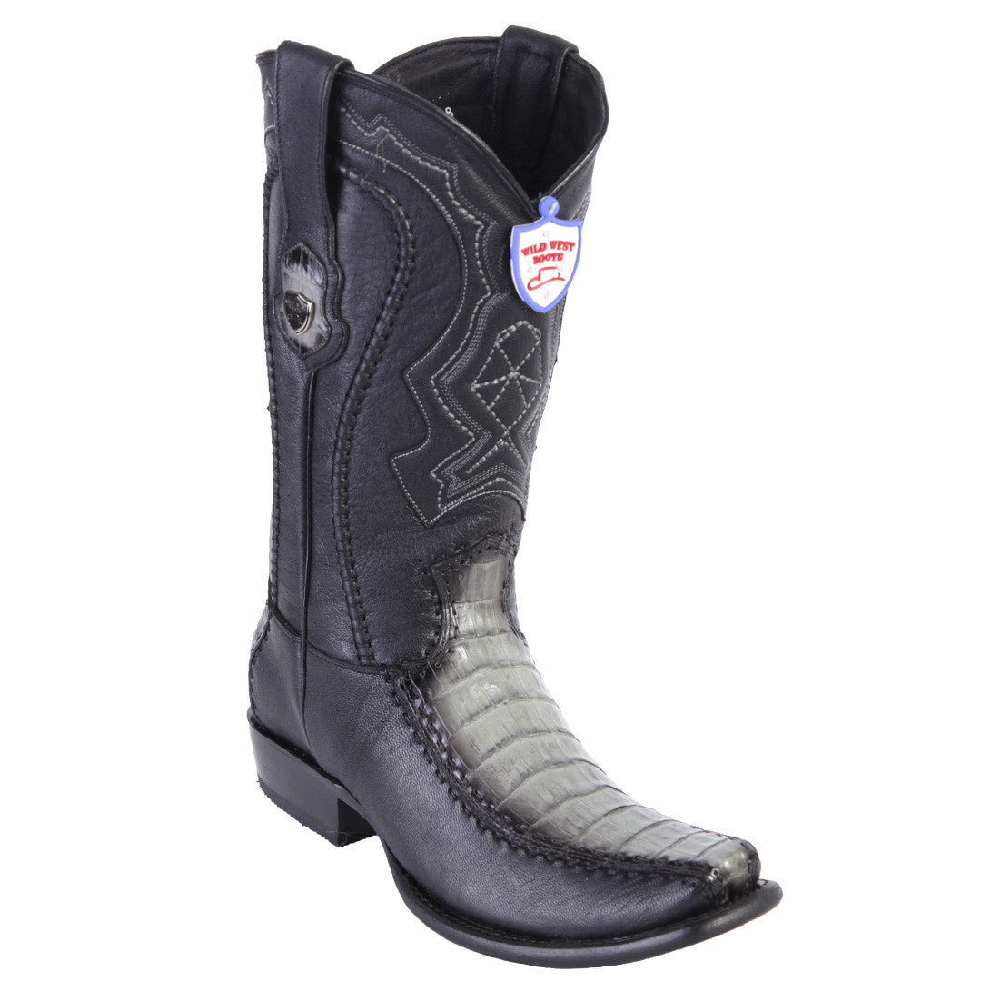Western Boots Caiman Belly Semi Square Toe
