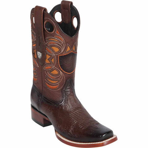 Smooth Ostrich Rodeo Toe Western Boots