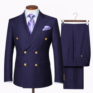 Rossi Man Purple Double Breasted Mens Modern Fit Suit