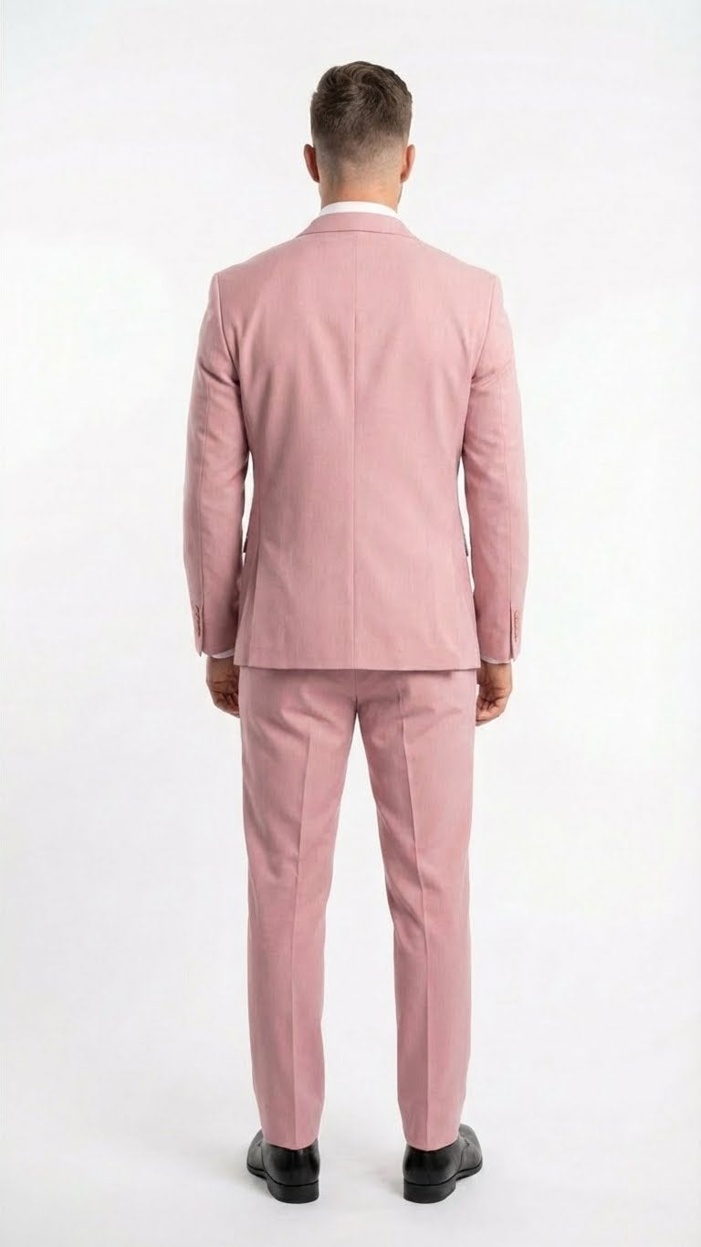 Vitali Brand Modern Fit Men’s Light Pink Formal Suit - Blush Color