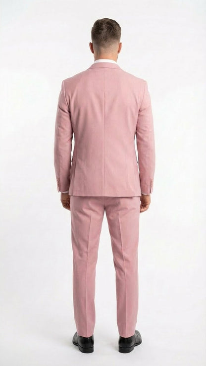 Vitali Brand Modern Fit Men’s Light Pink Formal Suit - Blush Color