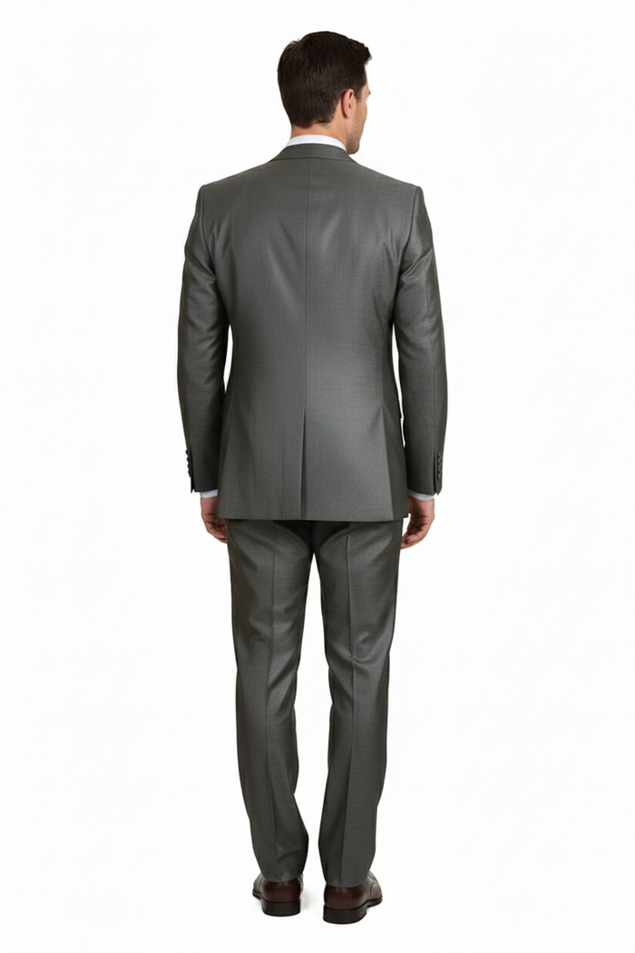 Mens Olive Green 3-Piece Suit  Classic Fit with Vest and Tie Pleated Pants Three Buttons