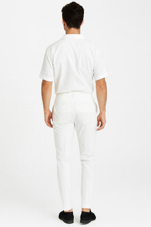 Mens White Lace-Up Renaissance Shirt  Linen Fabric Short Sleeve Casual Pirate Peasant Top