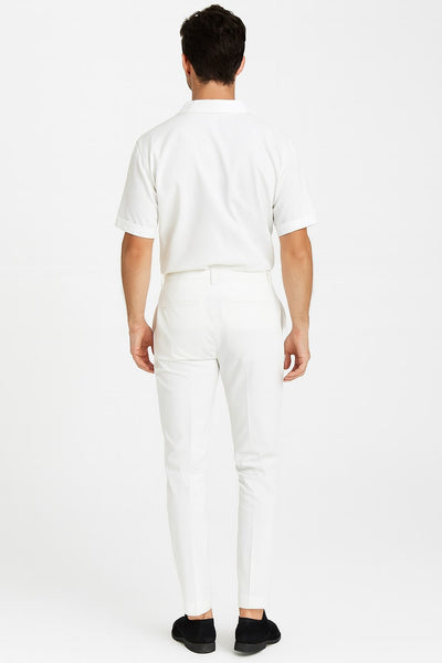 Mens White Lace-Up Renaissance Shirt  Linen Fabric Short Sleeve Casual Pirate Peasant Top